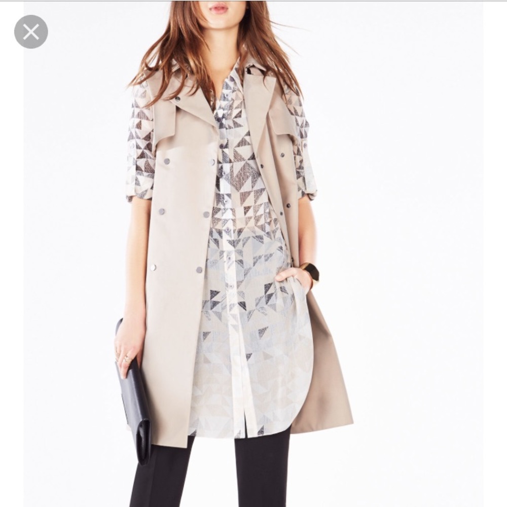 BCBG silk tunic top